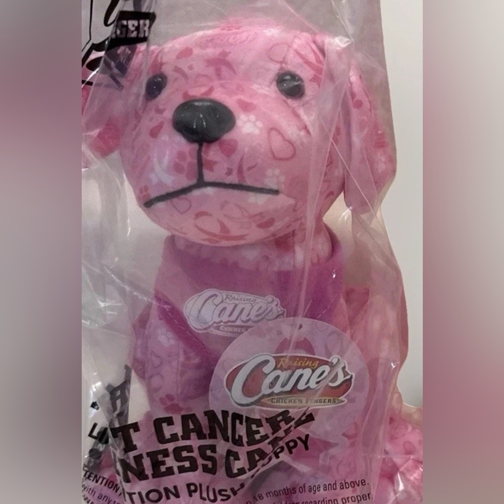Raising Canes Limited Edition Breast Cancer Awareness Puppy Plush